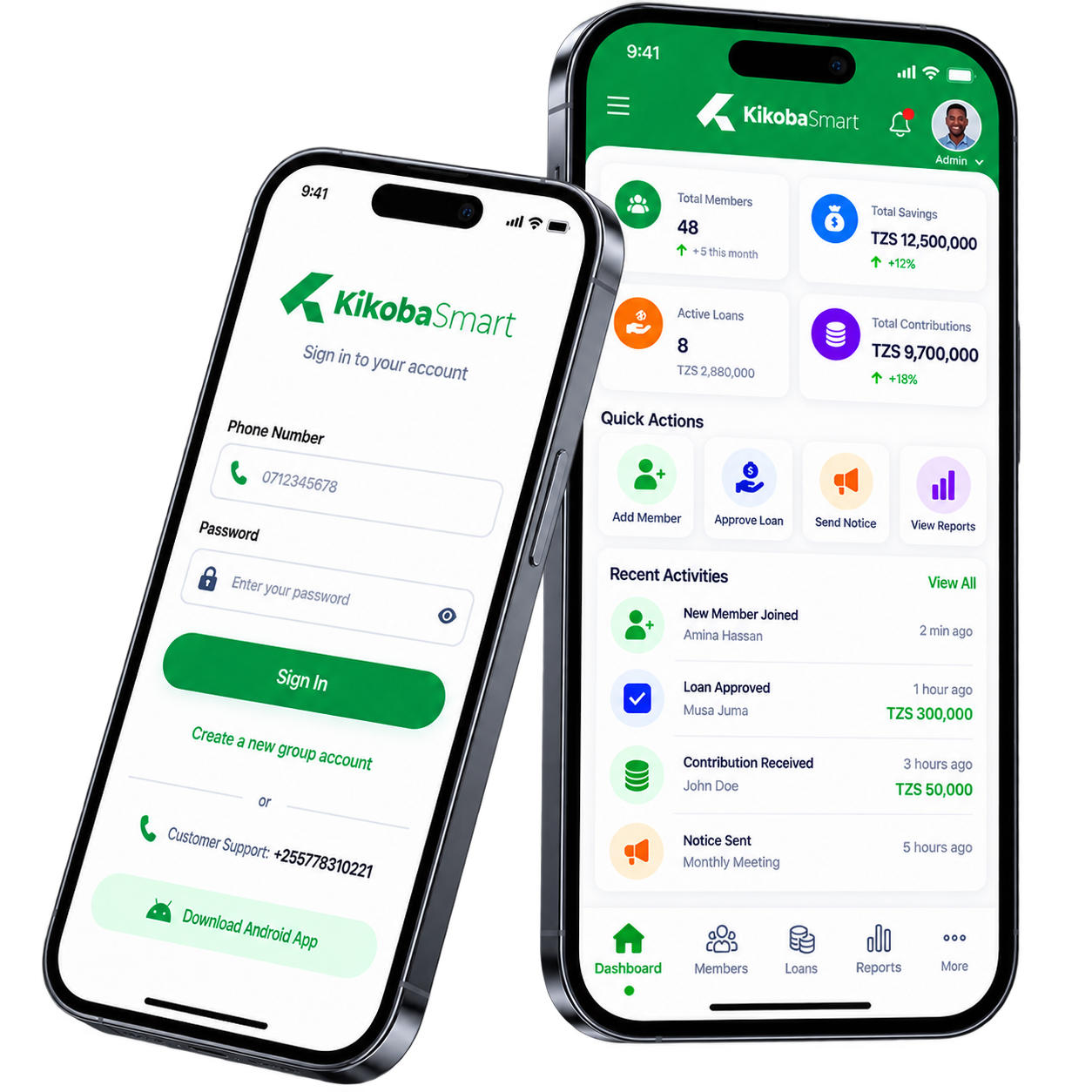 Kikoba Smart Dashboard Preview